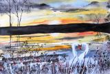 45 - Diane Poole - Swans at Belmont Lake - Watercolour.jpg